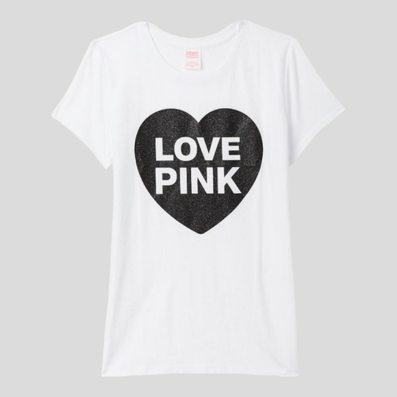 Pink victoria's secret KNIT SHORT SLEEVE PERFECT T-SHIR size S - Picture 4 of 6